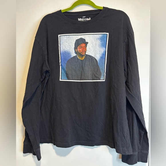 Mens Boyz in the Hood Black Long Sleeve T-Shirt Large Doughboy Ice Cube Large. - Picture 1 of 10